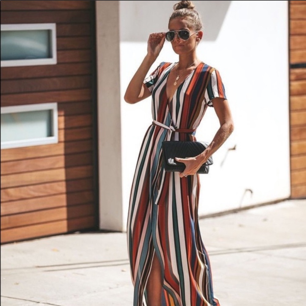 NWOT Wrap Maxi Dress